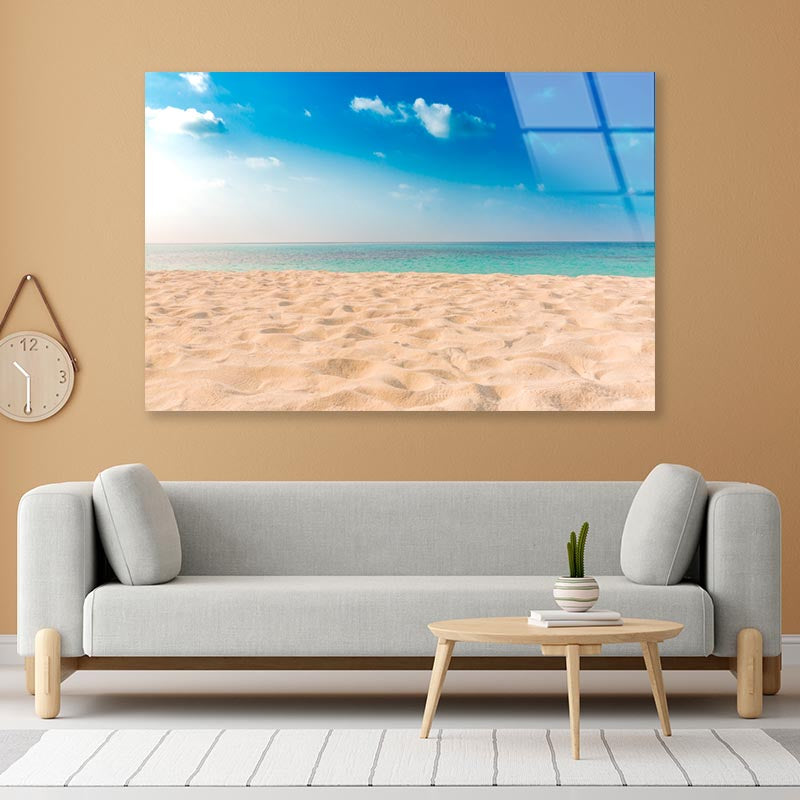 Beautiful Beach and Tropical Sea Acrylic Glass Print Tempered Glass Wall Art 100% Made in Australia Ready to Hang