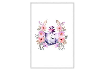 Purple Pink Perfume Wall Art Limited Edition High Quality Print Canvas Box Framed White