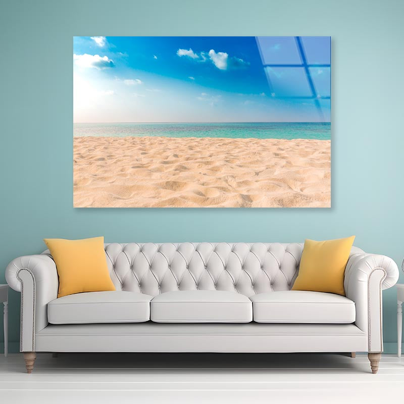 Beautiful Beach and Tropical Sea Acrylic Glass Print Tempered Glass Wall Art 100% Made in Australia Ready to Hang