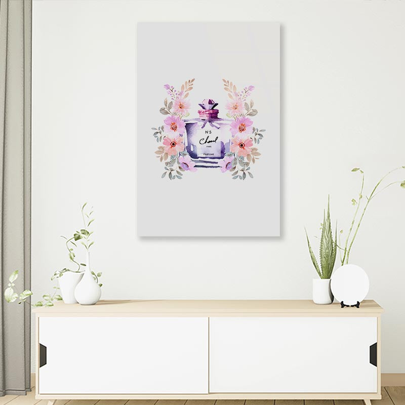 Purple Pink Perfume 3D Design Acrylic Glass Print Tempered Glass Wall Art 100% Made in Australia Ready to Hang