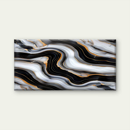 Marble Surface With Black Gold Wall Art Canvas Office Home Room Framed 120x60cm