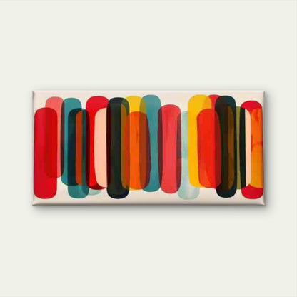 Abstract Colorful Shapes Wall Art Canvas Office Home Room Framed 120x60cm