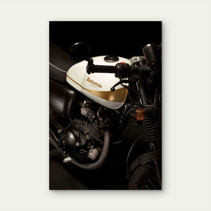 Vintage Motor Bike 60x90cm Metal Print Ready to Hang