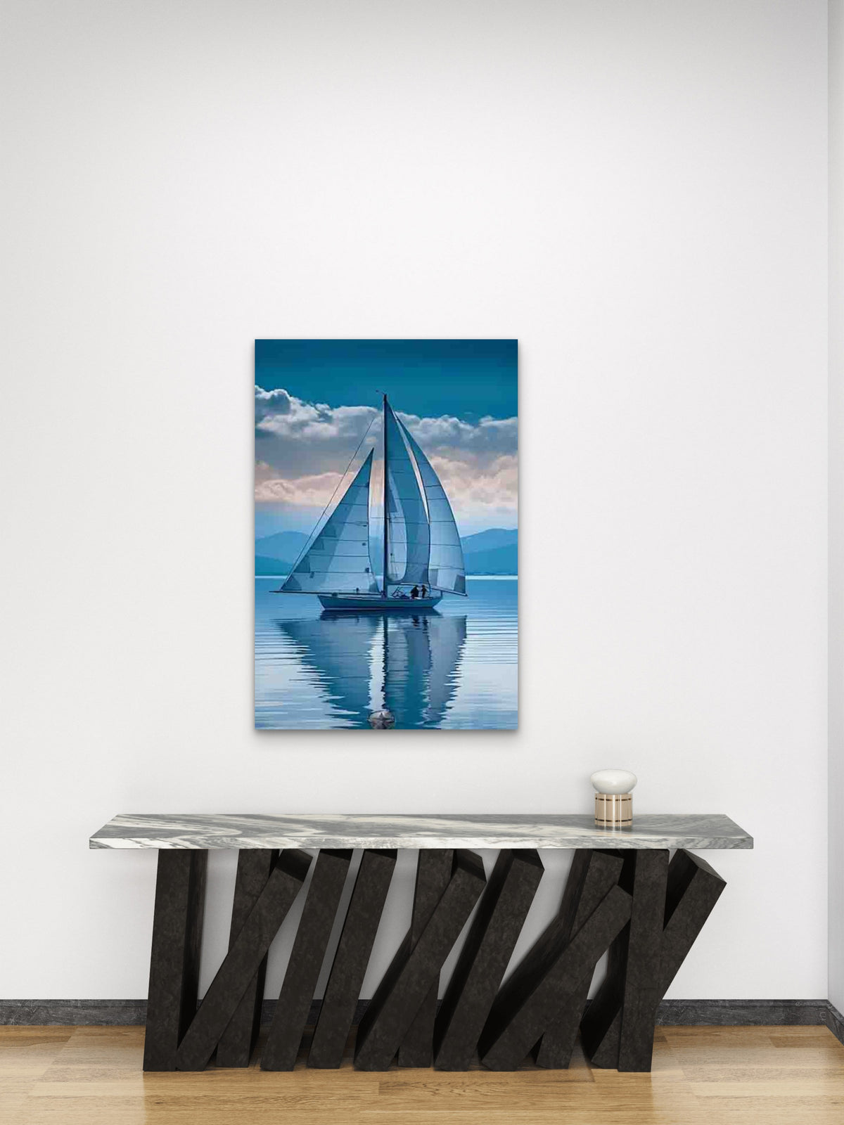 Sailboat Sojourn 60x90cm Metal Print Ready to Hang