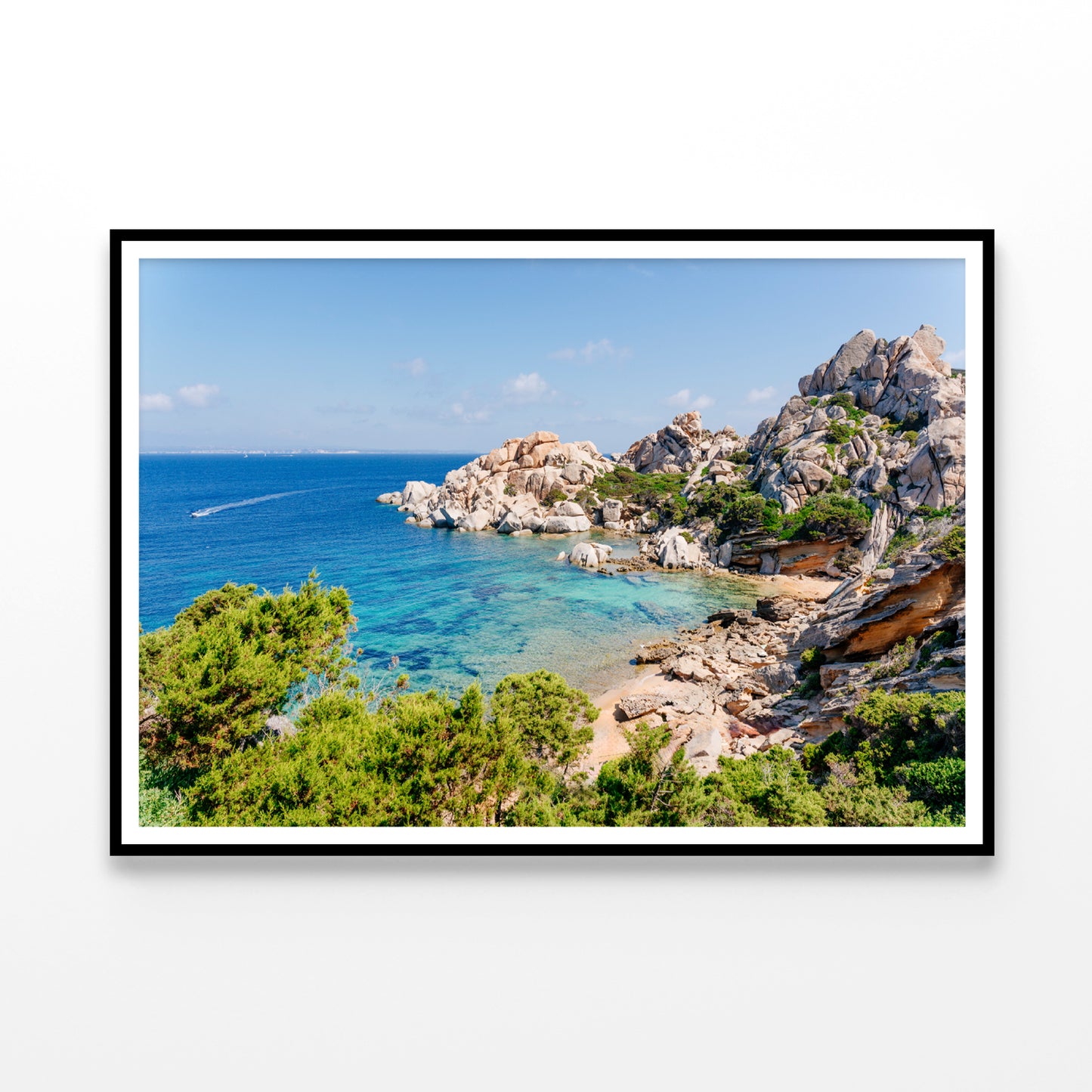 Blue Sea and Mountains in Italy Home Decor Premium Quality Poster Print Choose Your Sizes