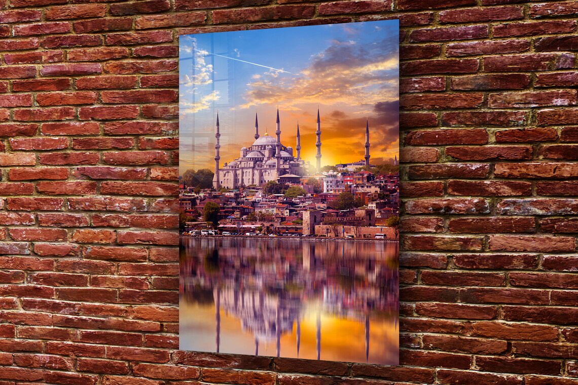 Istanbul Mosque Sunset UV Direct Aluminum Print Australian Made Quality