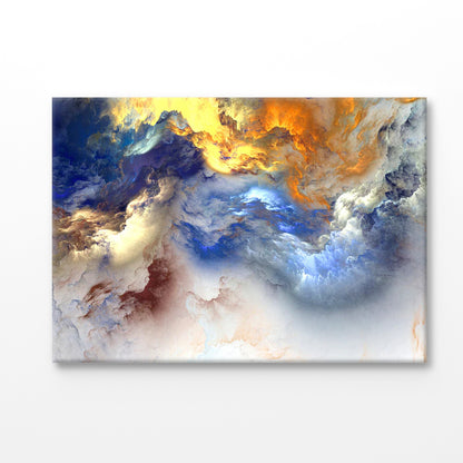 Bella Home Cloud Colorful Abstract Print Canvas Ready to hang