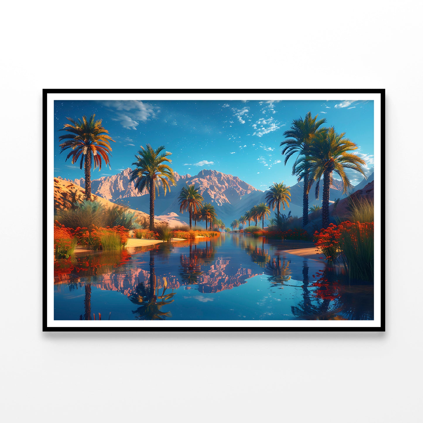 Sunset on the Lake & Mountains View Home Decor Premium Quality Poster Print Choose Your Sizes