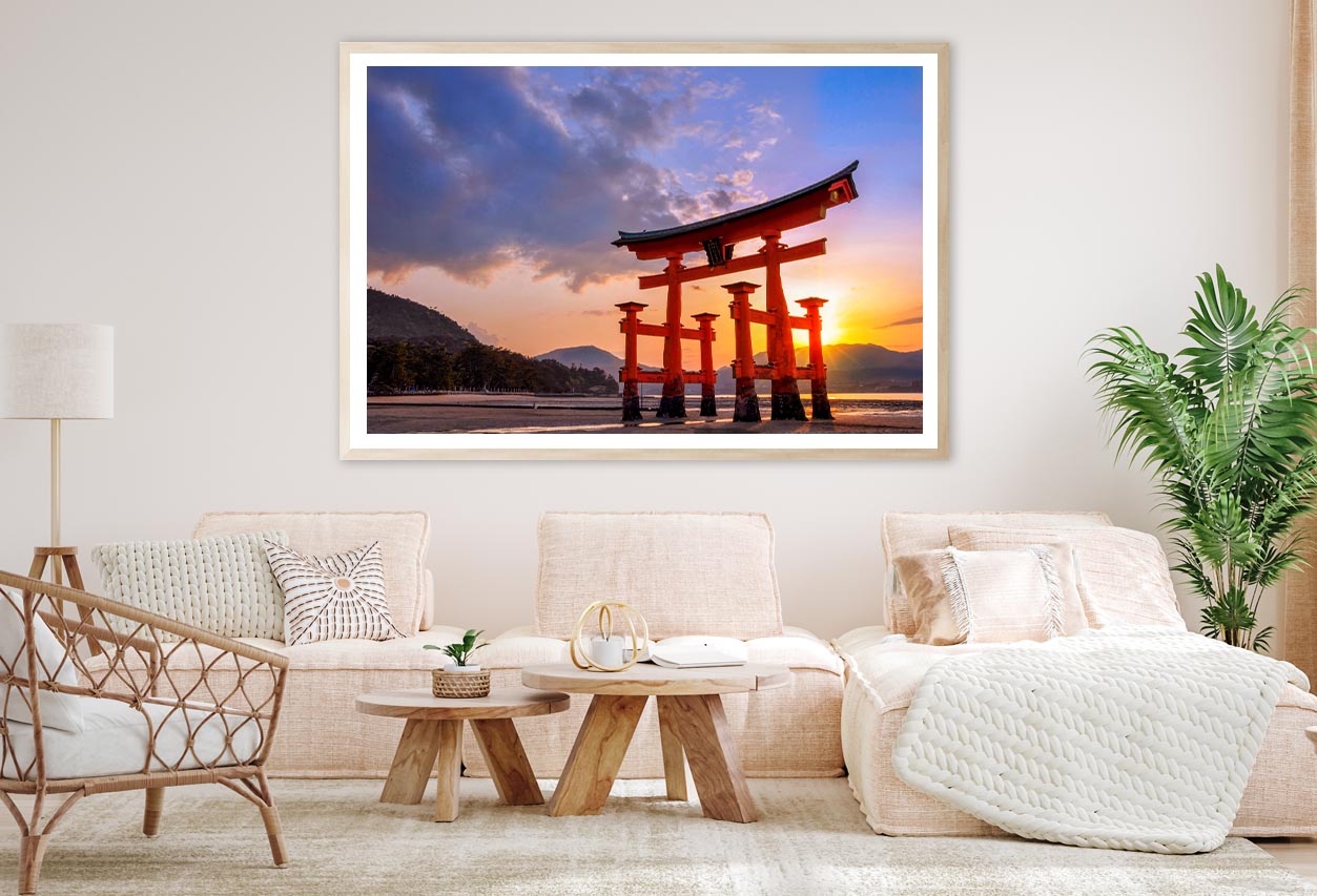 Miyajima At Sunset, Japanese Home Decor Premium Quality Poster Print Choose Your Sizes