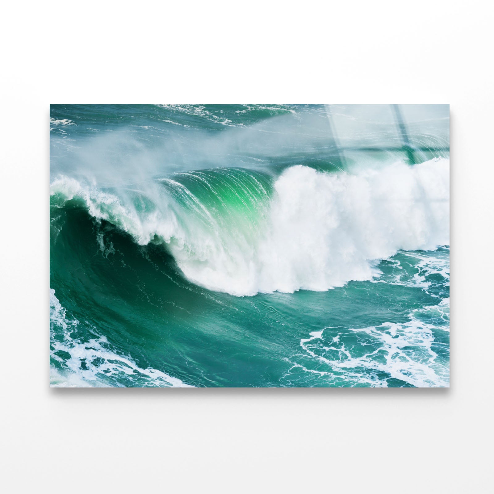 Big Ocean Wave Crashing Acrylic Glass Print Tempered Glass Wall Art 100% Made in Australia Ready to Hang