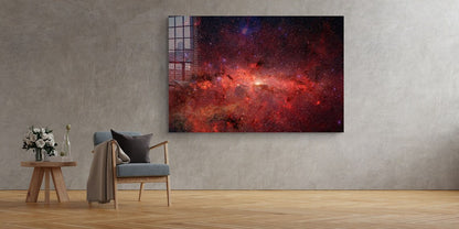 Red Milky Way Space UV Direct Aluminum Print Australian Made Quality