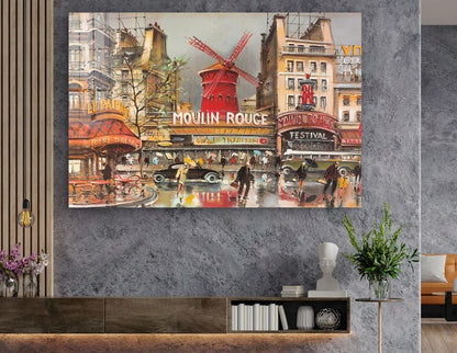 Moulin Rouge Paris City UV Direct Aluminum Print Australian Made Quality