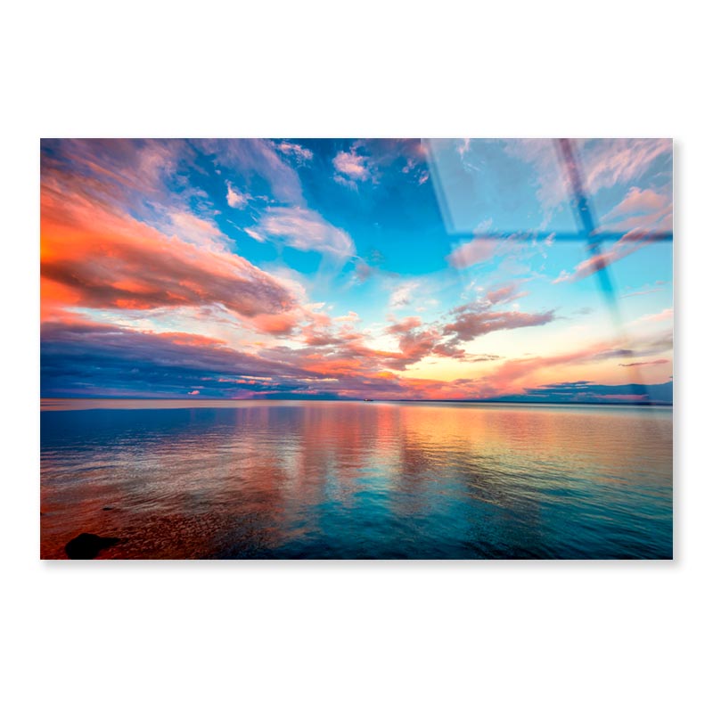 Stunning Tropical Oceanfront Sunset After a Stormy Day of Rain in Key Largo Acrylic Glass Print Tempered Glass Wall Art 100% Made in Australia Ready to Hang