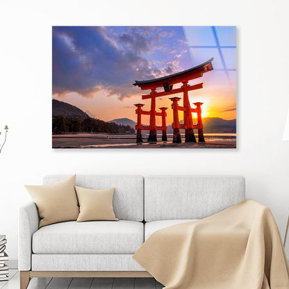 Miyajima At Sunset, Japanese Acrylic Glass Print Tempered Glass Wall Art 100% Made in Australia Ready to Hang