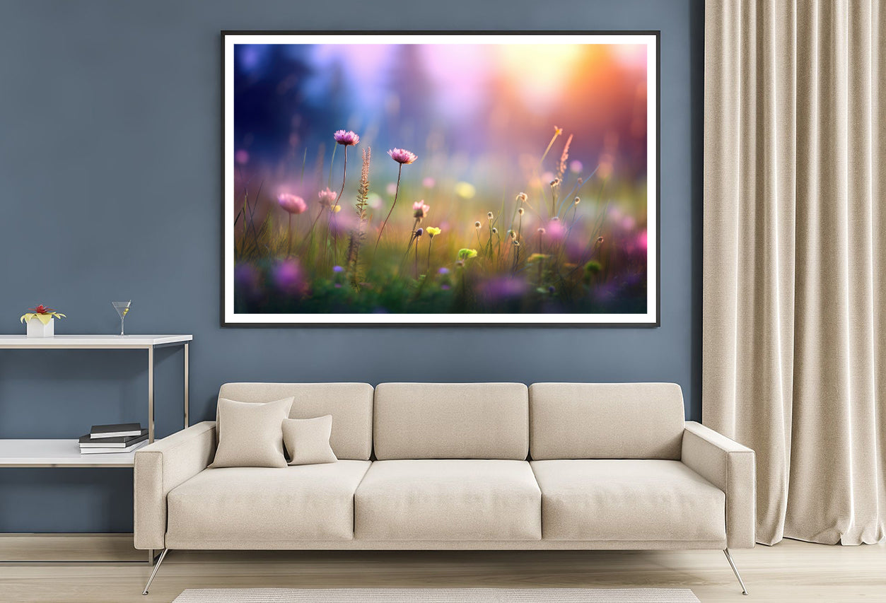 Blurred Meadow Background Grassland Home Decor Premium Quality Poster Print Choose Your Sizes