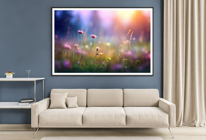 Blurred Meadow Background Grassland Home Decor Premium Quality Poster Print Choose Your Sizes