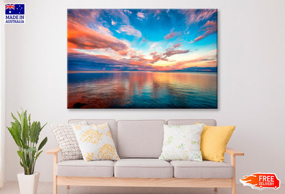 Stunning Tropical Oceanfront Sunset After a Stormy Day of Rain in Key Largo Wall Art Decor 100% Australian Made