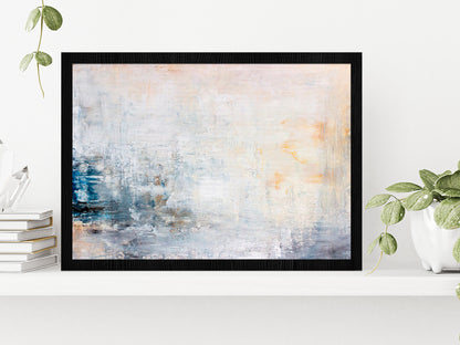 Abstract Acrylic Painting Glass Framed Wall Art, Ready to Hang Quality Print Without White Border Black