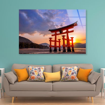 Miyajima At Sunset, Japanese Acrylic Glass Print Tempered Glass Wall Art 100% Made in Australia Ready to Hang