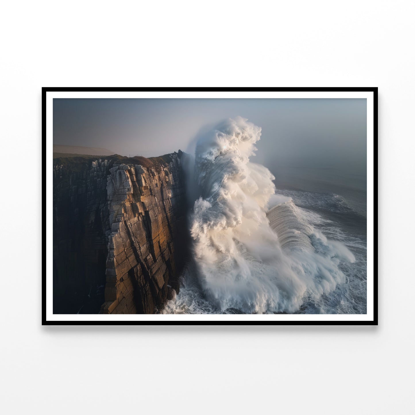 Wave Crashing Cliff Home Decor Premium Quality Poster Print Choose Your Sizes