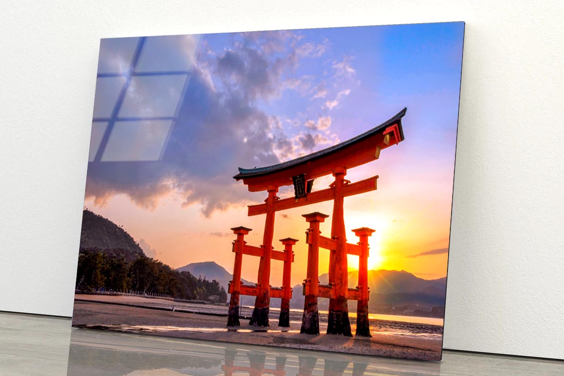 Miyajima At Sunset, Japanese Acrylic Glass Print Tempered Glass Wall Art 100% Made in Australia Ready to Hang