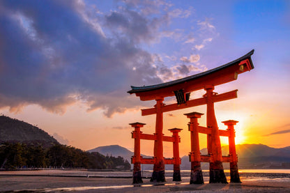 Miyajima At Sunset, Japanese Acrylic Glass Print Tempered Glass Wall Art 100% Made in Australia Ready to Hang