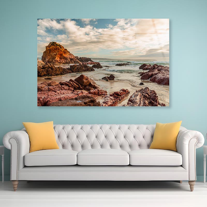 Morning on the Beach Acrylic Glass Print Tempered Glass Wall Art 100% Made in Australia Ready to Hang