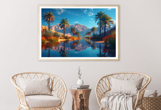 Sunset on the Lake & Mountains View Home Decor Premium Quality Poster Print Choose Your Sizes