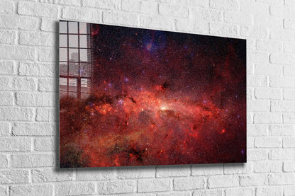 Red Milky Way Space UV Direct Aluminum Print Australian Made Quality