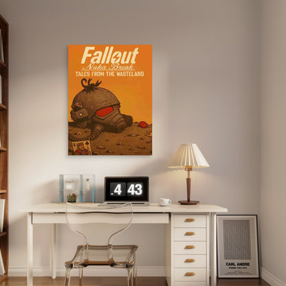 Retro Gaming Decor with Mask Design 60x90cm Metal Print Ready to Hang
