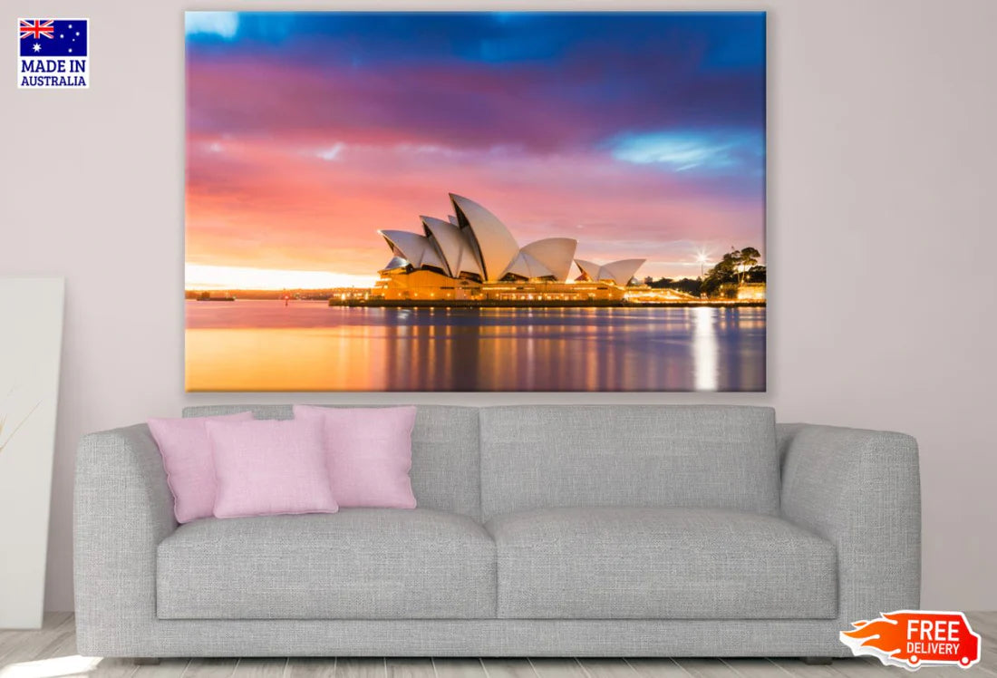 Opera House in Sydney Sunset View 90x60cm Print 100% Australian Made