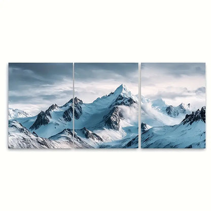 3pcs Tierra Del Fuego Andes Mountain Wall Art Set Canvas Framed 60x90cm - High Quality Print 100% Australian Made Wall Canvas Ready to Hang