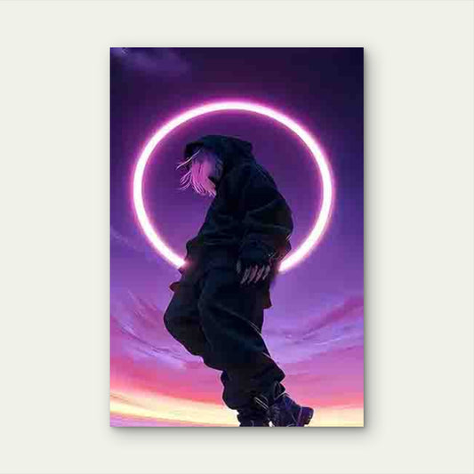 Neon Style Fashionable and Atmospheric 60x90cm Metal Print Ready to Hang - Bella Home Decor