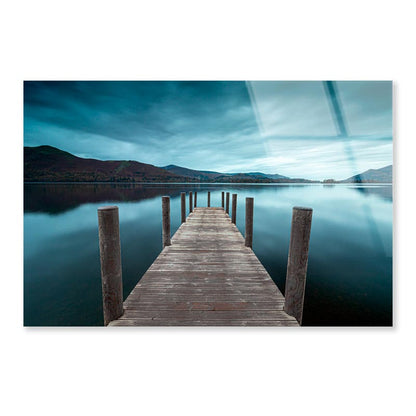 Derwent Water Jetty, Lake Acrylic Glass Print Tempered Glass Wall Art 100% Made in Australia Ready to Hang