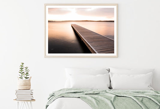 Wooden Pier On Sunrise View Home Decor Premium Quality Poster Print Choose Your Sizes