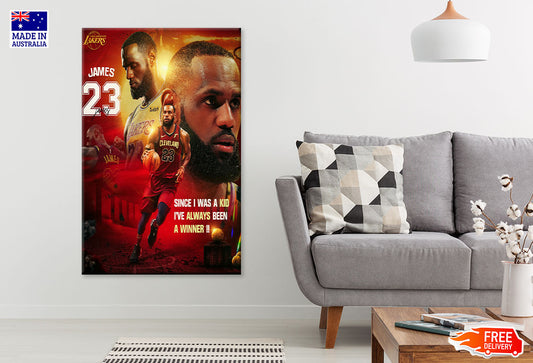 'A Winner' Basketball Quote Digital Art Print 100% Australian Made