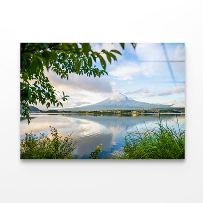 Mount Fuji and Lake Kawaguchi Acrylic Glass Print Tempered Glass Wall Art 100% Made in Australia Ready to Hang