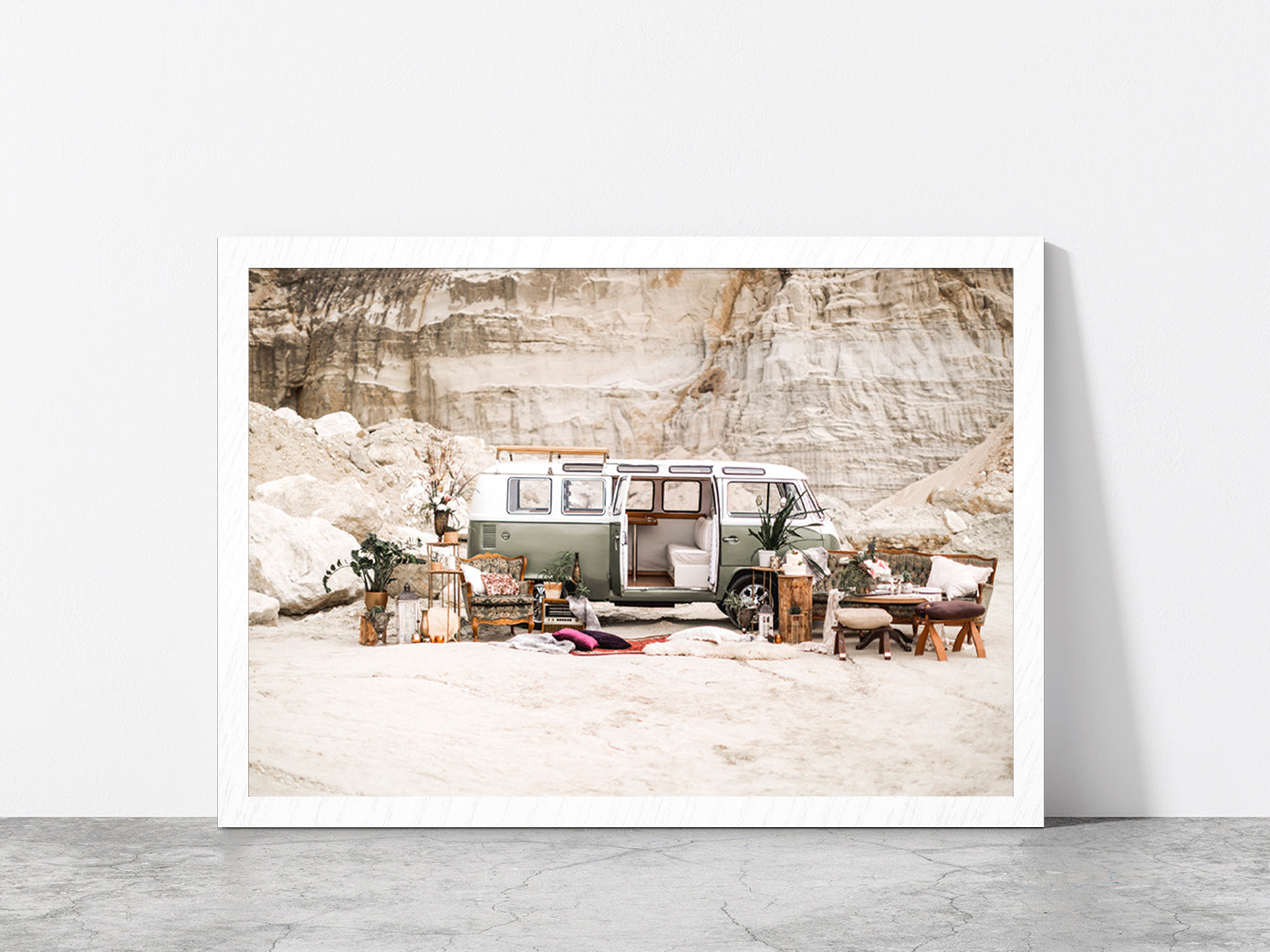 Wedding Decor In Rustic Style Glass Framed Wall Art, Ready to Hang Quality Print Without White Border White