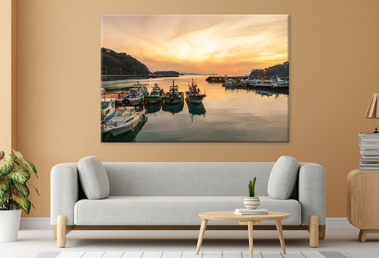 Sunset in Tongyeong, South Korea Wall Art Decor 100% Australian Made