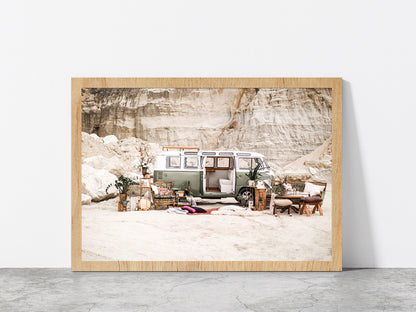 Wedding Decor In Rustic Style Glass Framed Wall Art, Ready to Hang Quality Print Without White Border Oak