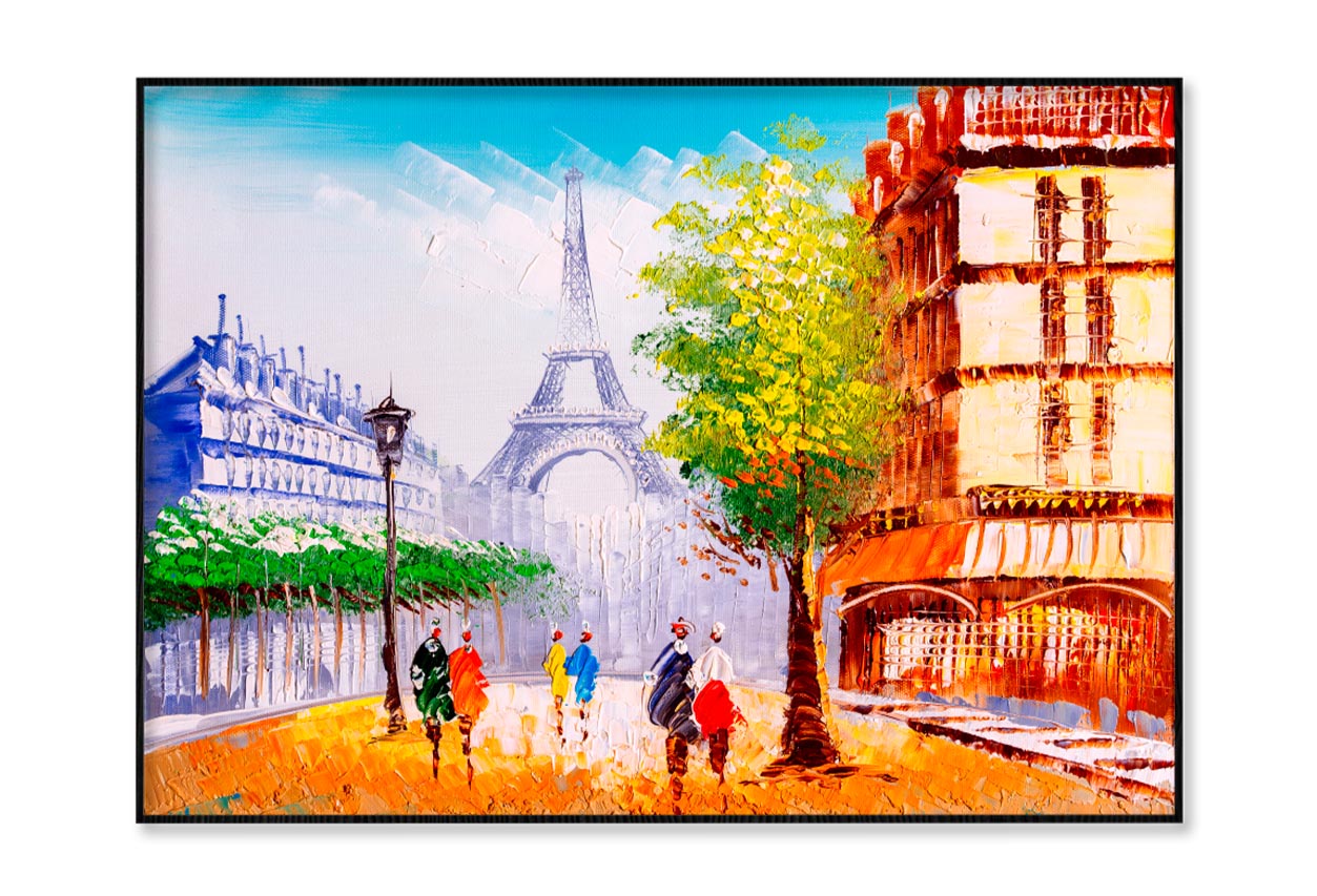 Oil Painting - Eiffel Tower in Paris Home Decor Premium Quality Poster Print Choose Your Sizes