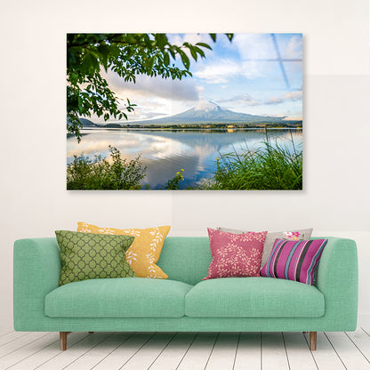 Mount Fuji and Lake Kawaguchi Acrylic Glass Print Tempered Glass Wall Art 100% Made in Australia Ready to Hang