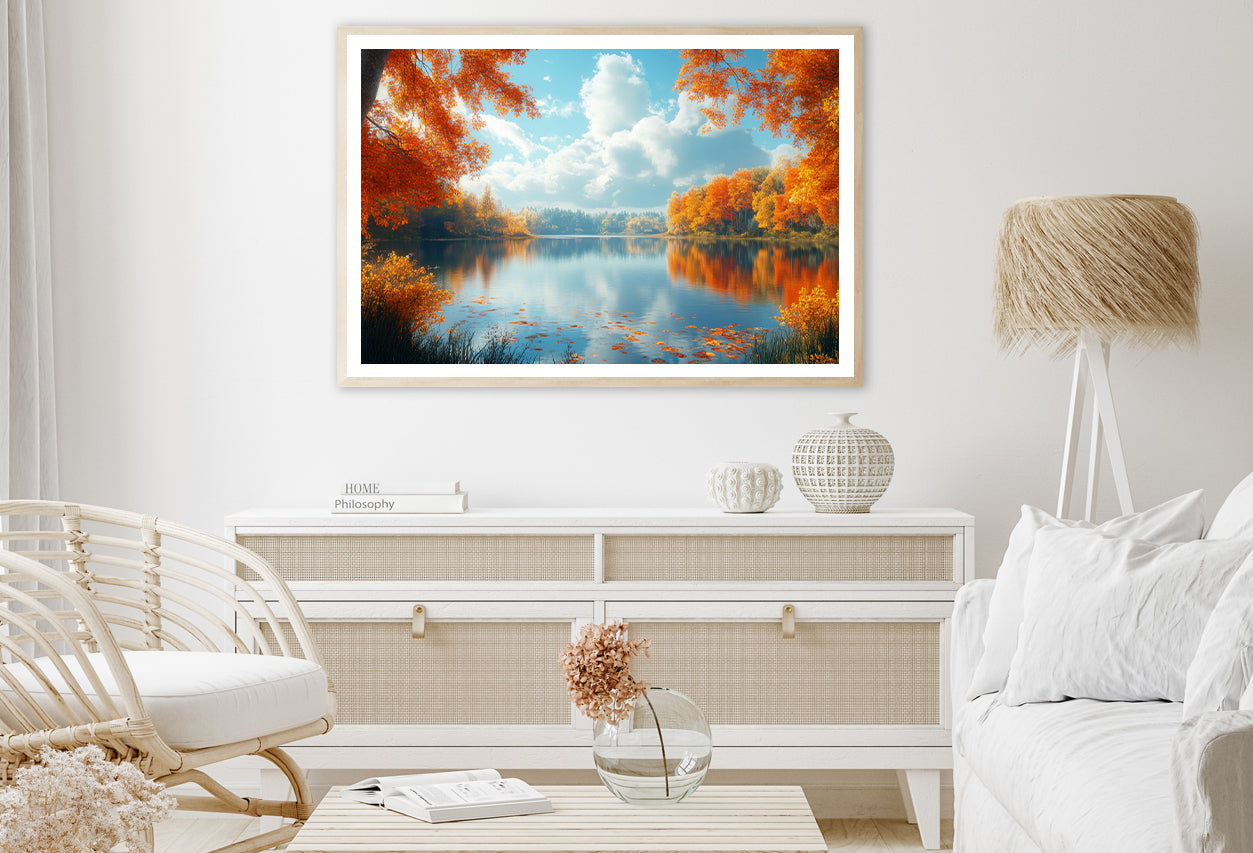 Autumn, Lake & Trees Home Decor Premium Quality Poster Print Choose Your Sizes