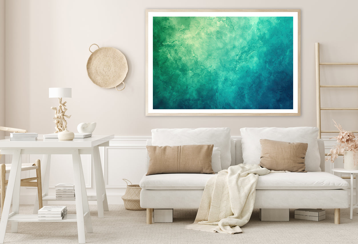 Green and Blue Abstract Home Decor Premium Quality Poster Print Choose Your Sizes