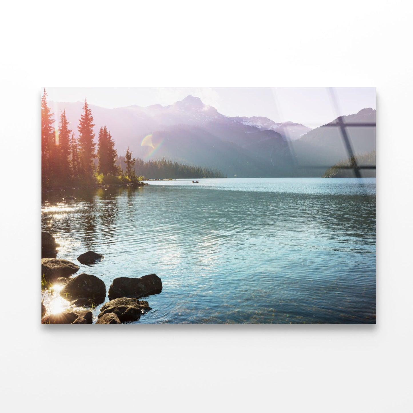 Blue Lake in Canada Acrylic Glass Print Tempered Glass Wall Art 100% Made in Australia Ready to Hang