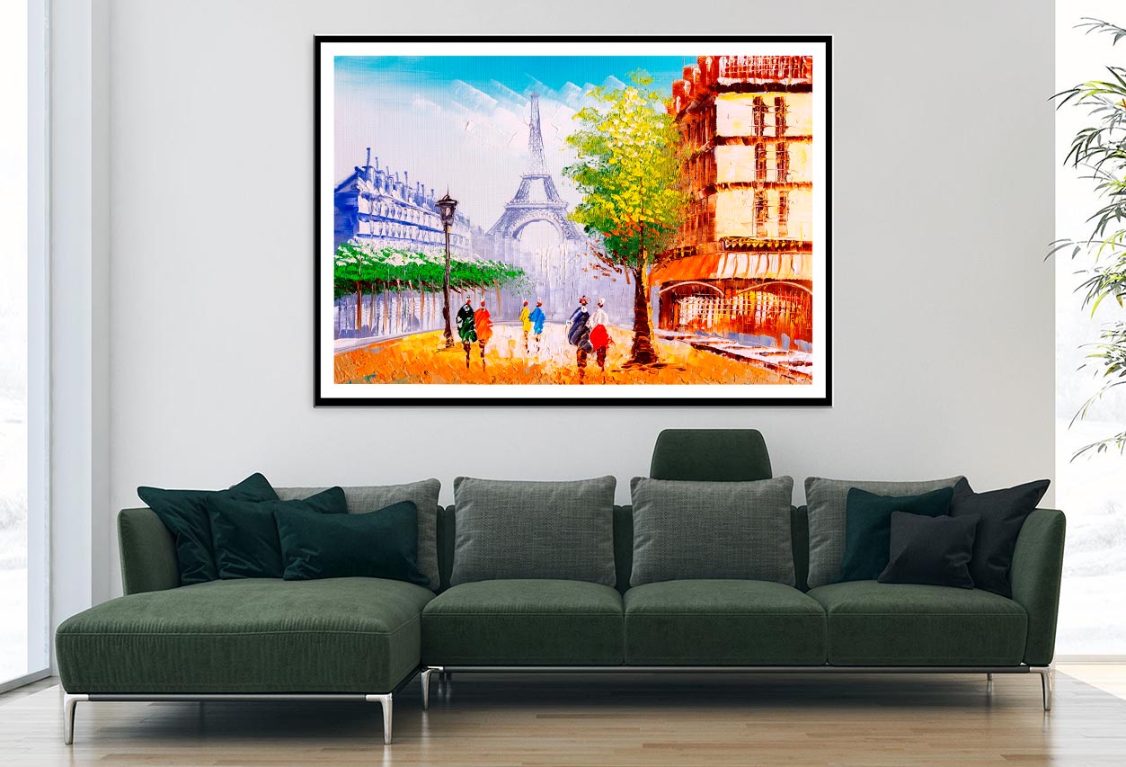 Oil Painting - Eiffel Tower in Paris Home Decor Premium Quality Poster Print Choose Your Sizes