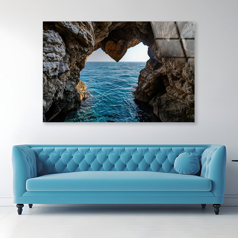 Sea Cave with Water View Acrylic Glass Print Tempered Glass Wall Art 100% Made in Australia Ready to Hang