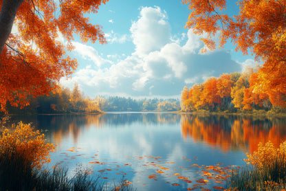 Autumn, Lake & Trees Home Decor Premium Quality Poster Print Choose Your Sizes