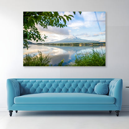 Mount Fuji and Lake Kawaguchi Acrylic Glass Print Tempered Glass Wall Art 100% Made in Australia Ready to Hang