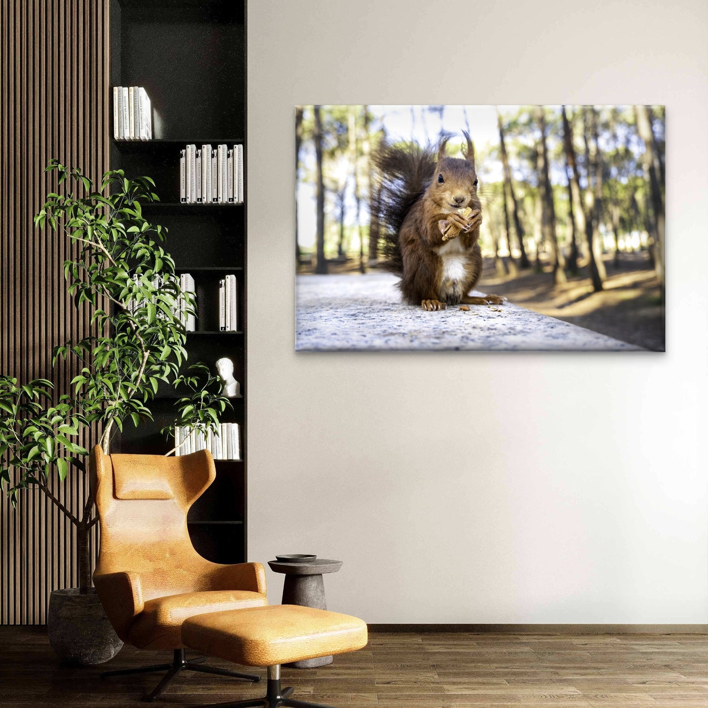 Scotland Red Squirrel Eating Nut Wall Art Decor 100% Australian Made